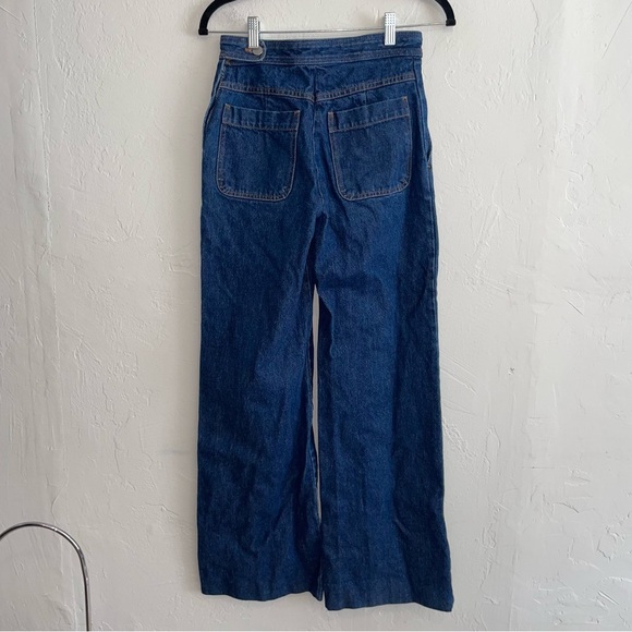 Dries Van Noten High Rise Wide Leg Flare Side Zip Sailor Jeans - Picture 2 of 10